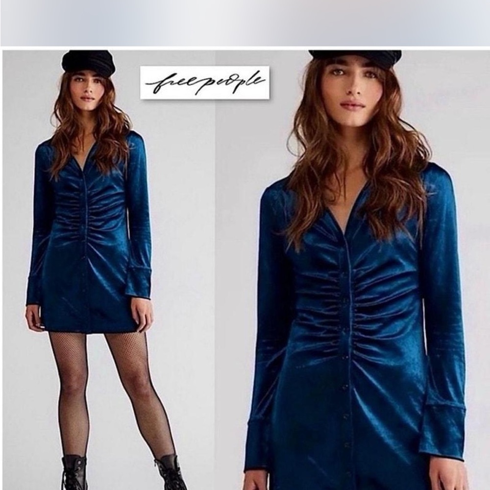 Free People Shayla Velvet Mini Dress